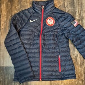 Nike Official USA Olympic Navy Jacket with Red Trim